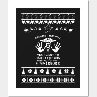 Merry Christmas Masseuse Posters and Art